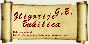 Gligorije Bukilica vizit kartica